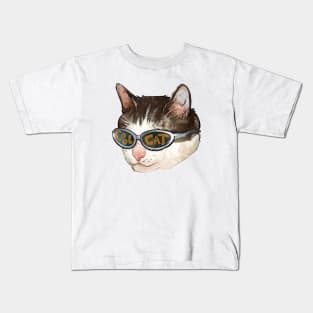 Cool Cat Sunglasses Kids T-Shirt